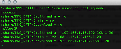 Step 10: Now type vi /etc/config/nfssetting. You'll see something like this: