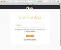Entering the pin on a web browser.
